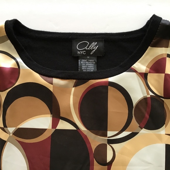 ALLY NYC SCARF PRINT SWEATER NWT MEDIUM - Picture 7 of 9